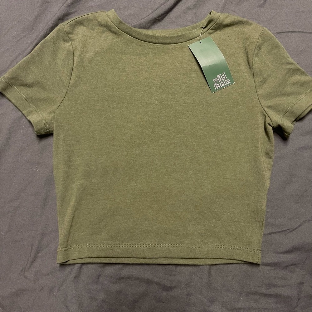 Wild Fable Olive Crop Top
